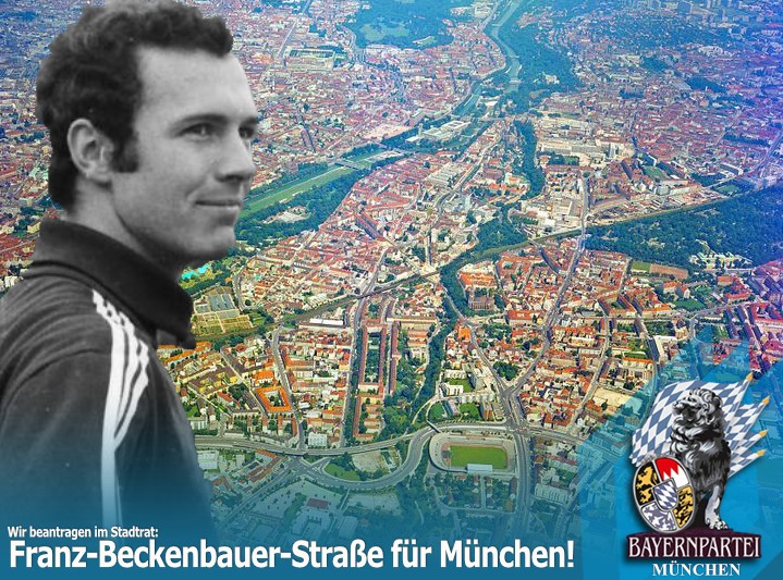 74, 90, 2006 – München benennt eine Straße nach Franz Beckenbauer?