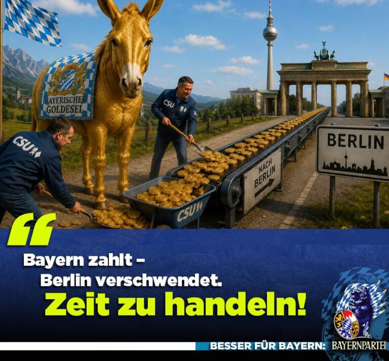 Bayern zahlt – und Berlin verschwendet. Zeit zu handeln!