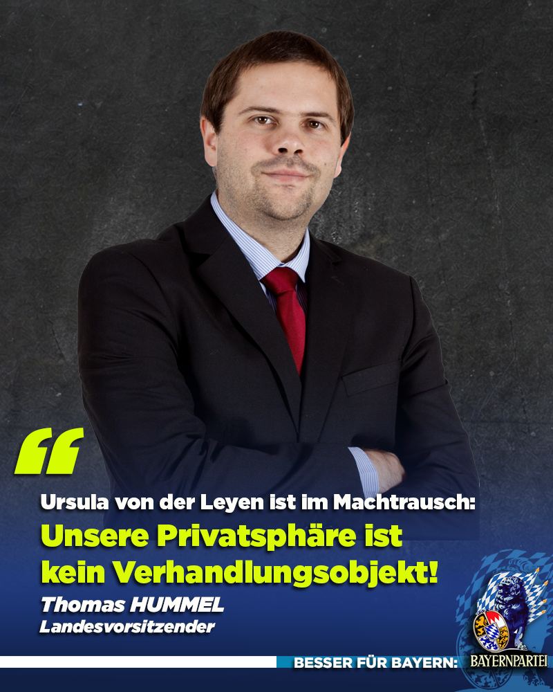 Bayernpartei gegen eine anlasslose Massenüberwachung!