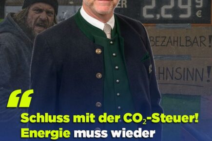 „Schluss mit der CO₂-Steuer! Energie muss wieder bezahlbar werden!“