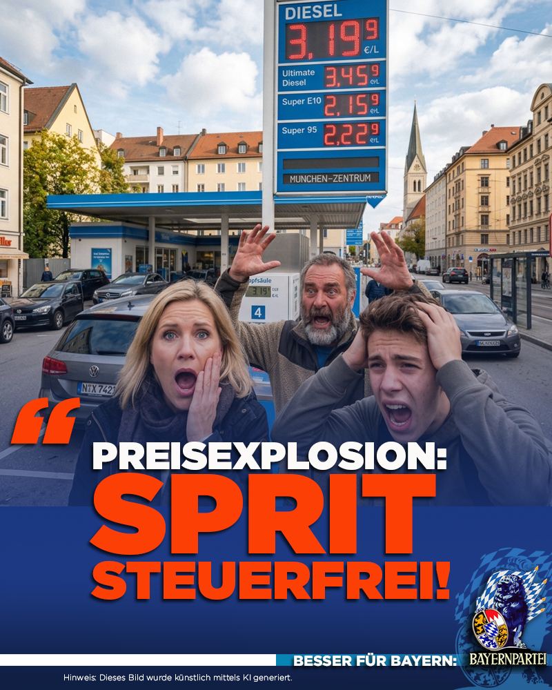 Schluss mit explodierenden Preisen an der Zapfsäule – Sofortiger Stopp der Kraftstoff-Steuern!